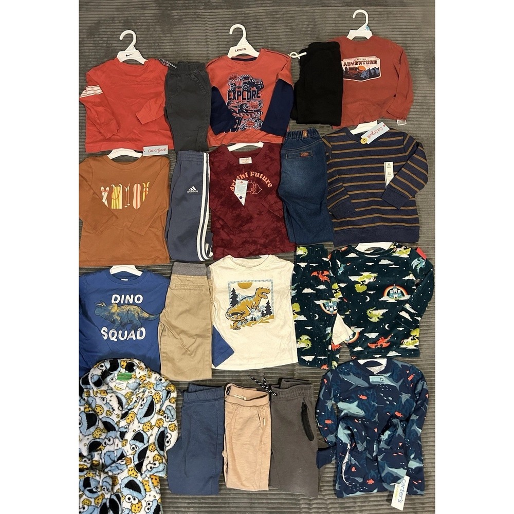 Huge Lot Boys Clothes 24 2T Months NEW &EUC Winter Pants Carters Shirt Osh Kosh